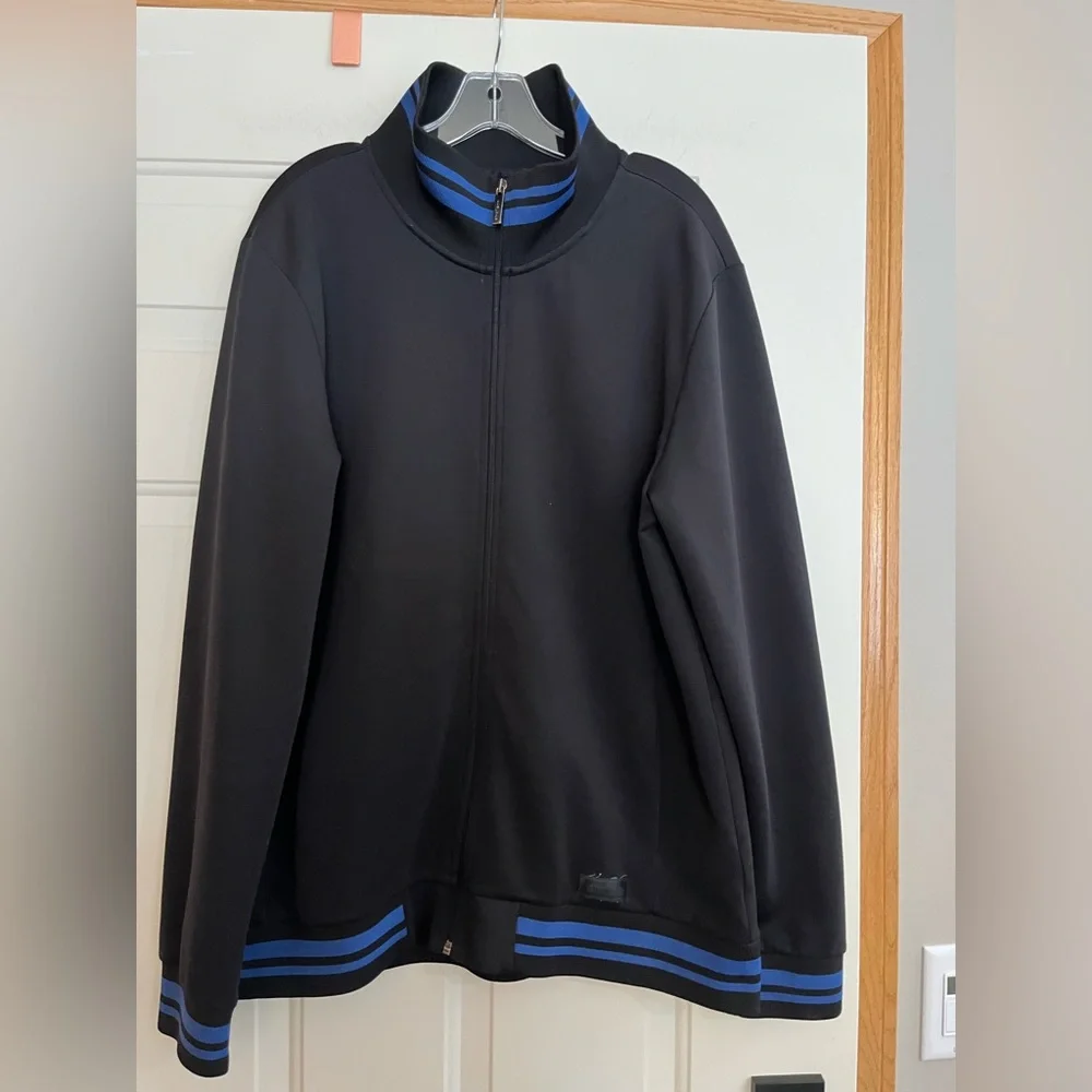 Men’s Strellson black with  blue full zip track performance jacket. Size XL - Picture 3 of 16